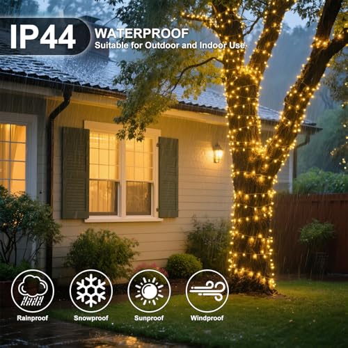 Fairy Lights Plug in, 30m 300 LEDs Fairy Lights Mains Powered, Waterproof Warm White String Lights with 8 Modes Indoor Outdoor for Bedroom Patio Party Tree Wedding Decorations - Image 3