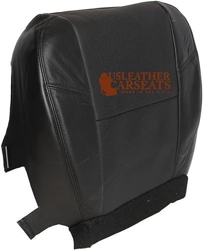 Fundas de asiento de cuero para el lado del conductor (compatibles con Cadillac Escalade 2007-2014), color negro