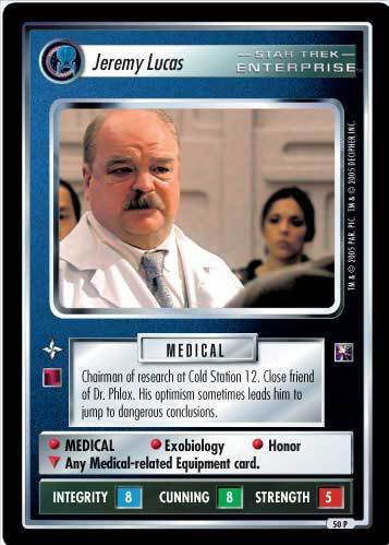 Decipher Star Trek CCG 1E Enterprise Collection FOIL Jeremy Lucas 50P