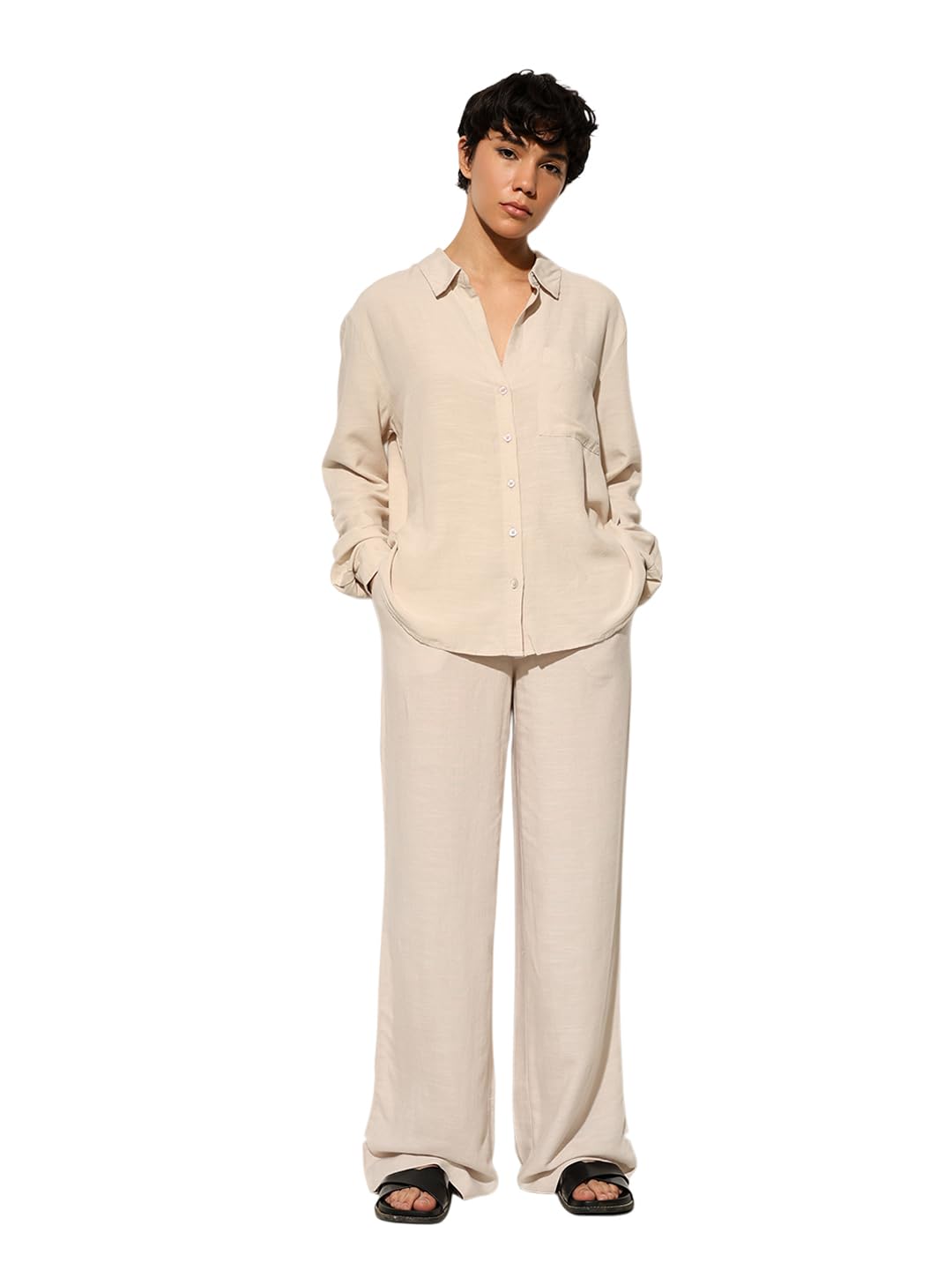 ONLY CAYA Chemisier, Beige Clair, XS Femmes
