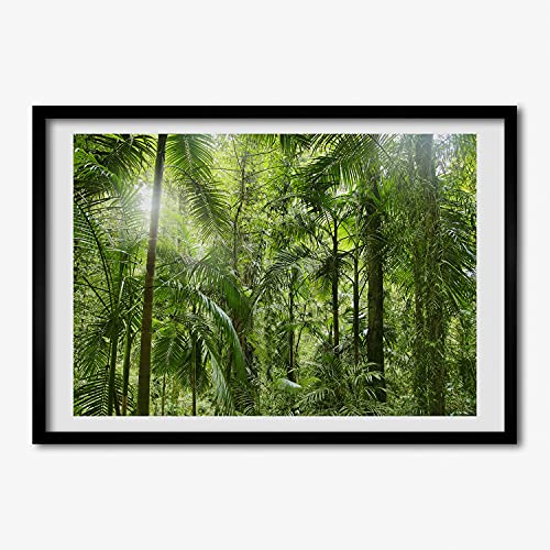 Cadre photo forêt tropicale Tulup en bois MDF 70x50 cm pour décoration