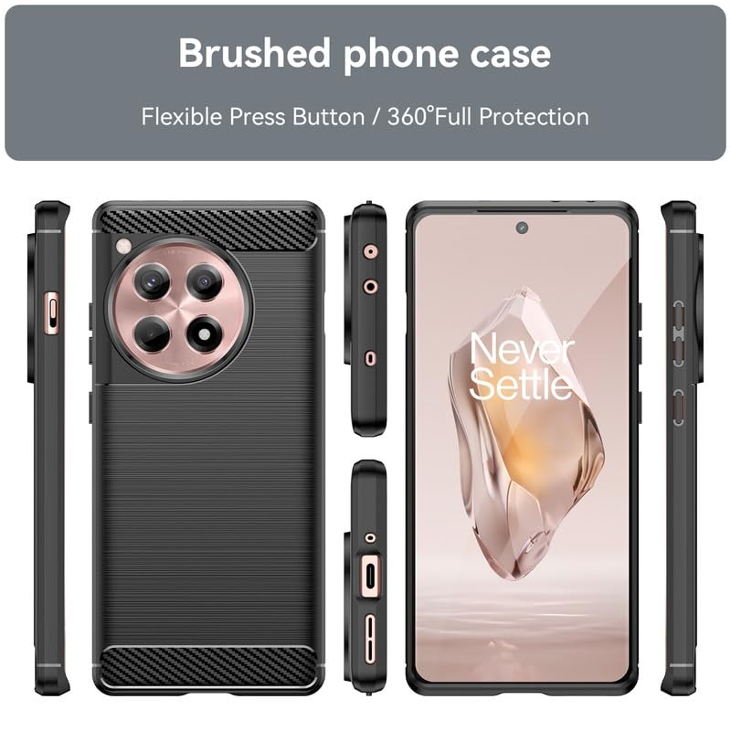 Image of Hybrid Carbon Fiber Back Case for OnePlus 12R (Black)