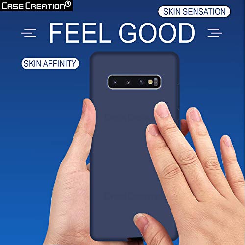 Image of Case Creation Luxurious OG Series for Samsung Galaxy S10+ Case Cover,Anti-Dirty Slim Case Frosted Matte Cute Candy TPU Raised Bezel (Splash of Color) Back Cover for Samsung S10+ -Navy Blue