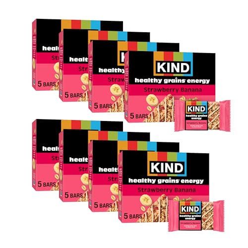 KIND Healthy Grains Energy Bars, Strawberry Banana, 19g Whole Grains,