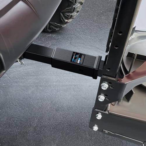 Image of Nilight Trailer Hitch Extender 12 Inch Extension Length Fits for 2 Inch Receiver Tube with 5 /8 Inch Stainless Steel Bolt Flange Nut and Clip 3,500 LBS GTW Matte Black