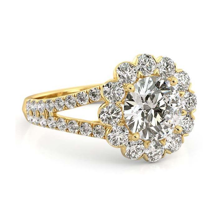 2.10 Ct Round Cut Lab Created Diamond Womens Engagement Wedding Band Ring 14k Gold Finish 925 Sterling Silver3