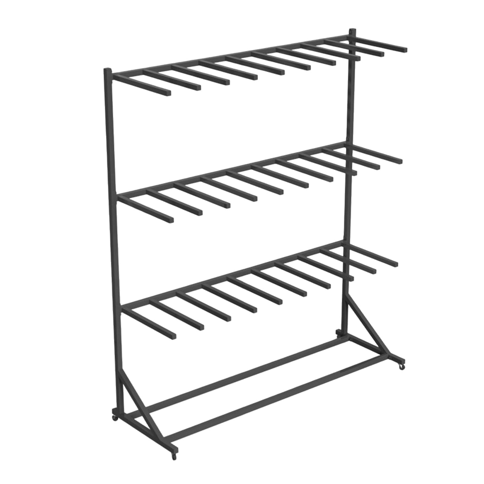 Heavy Duty Life Vest Rack, Pool Equipment Storage Holder with Swivel Wheels, Metal Drying Rack for Life Jackets, Swimsuits, Towels and Bath Towels, Holds Up to 10-40 Life Vests(3-Tier)