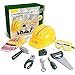 Veluoess 10 Pezzi Attrezzi da Lavoro Giocattolo per Bambini,Set di Strumenti di Costruzione con Casco di Sicurezza Occhiali Guanti e Accessori per Utensili,Regali Educativi per Bambini