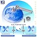 MAGICYOYO K3 Aurora-p Responsive Yoyo for Kids 8-12, Pro Unresponsive Yo-yo Bearing for Adults with Dual Function & Crystal Plastic Yo yo + 12 Strings + Bag (Blue/White)