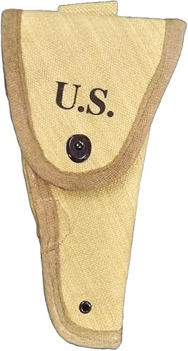 US WWII Canvas Colt .45 M1911 Utility Holster Reproducción - Caqui