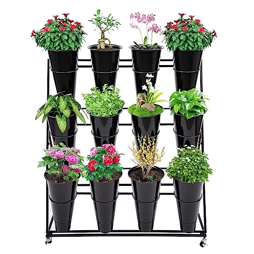 Étagère à fleurs roulante pour fleuriste et décoration de terrasse ou balcon intérieur
