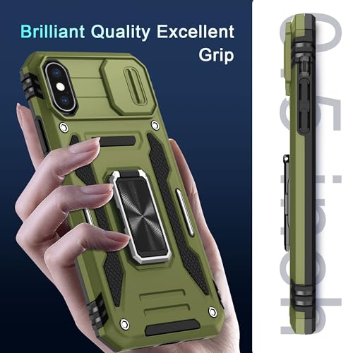 Coque antichoc iPhone Xs Max robuste avec béquille et verre de protection - 7