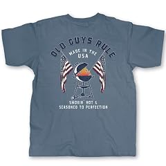 OLD GUYS RULE Mens Graphic T-Shirt American BBQ - 4th of July Memorial Day Veterans Day - Patriotic