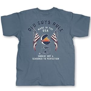 OLD GUYS RULE Mens Graphic T-Shirt American BBQ - 4th of July Memorial Day Veterans Day - Patriotic