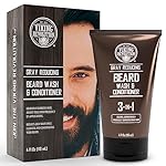 Viking Revolution Men's Beard Dye - Dark Brown, Grey Reducing Shampoo & Conditioner (4 Oz)