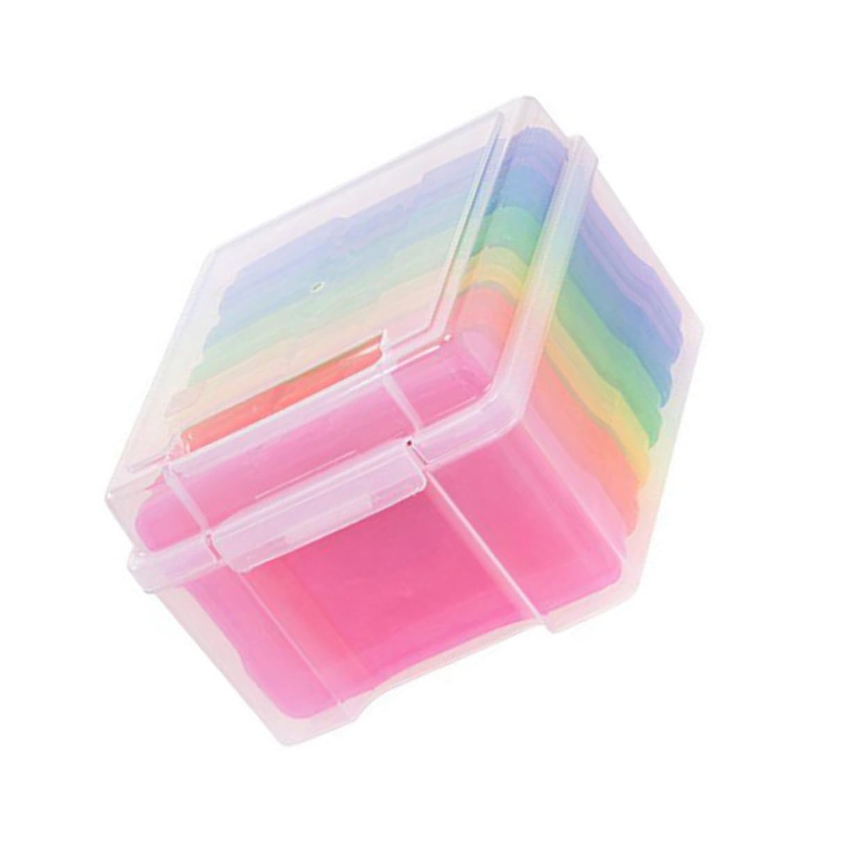 Boîte de rangement photos pour bureau et scrapbooking, l'organiseur plastique idéal