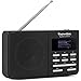 Produktbild TechniSat Digitradio 210 portables Internetradio (DAB+, UKW, zweizeiliges LCD-Display, Teleskopantenne, Kopfhöreranschluss, Favoritenspeicher; Netz- oder Batteriebetrieb) schwarz
