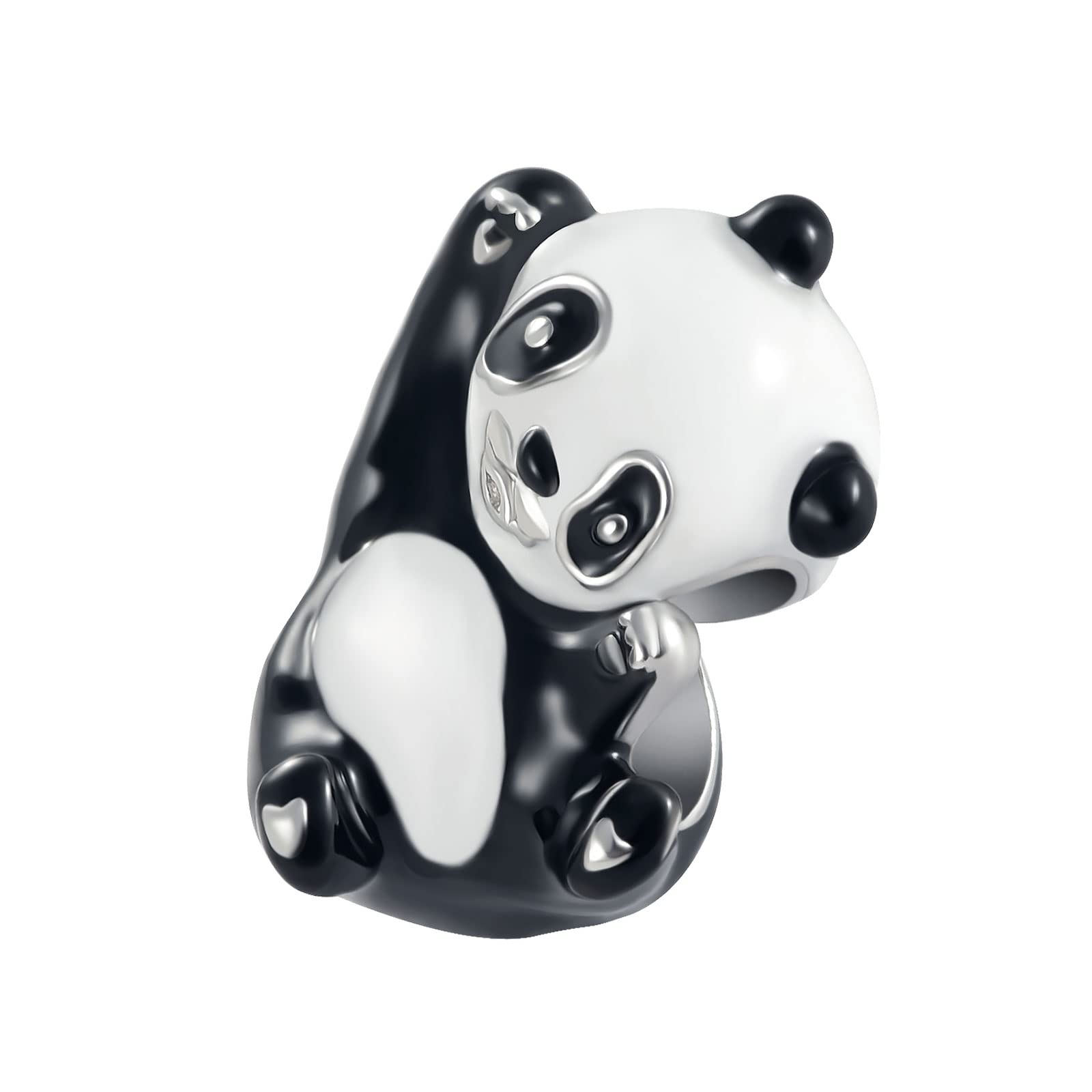 KunBeadJewelry Cute Panda Animal Bead Birthday Charms Compatible with Pandora Bracelets for Women