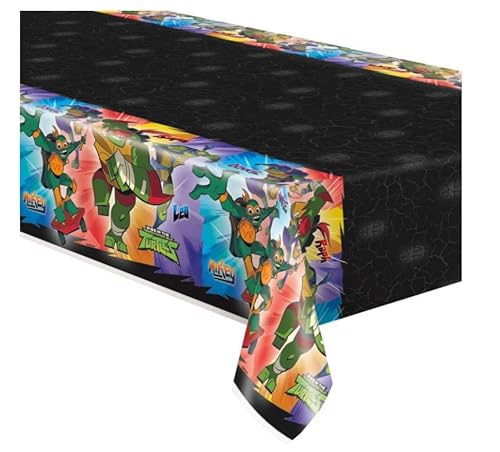 Unique Teenage Mutant Ninja Turtle Birthday Party Supplies Pack Serves 16 Party Supplies Plate Napkins Cups & Table Cover W/ Candles Tmnt Party Supplies Bundle 16, Green, Blue, Black, Red, Multicolor #TOP4