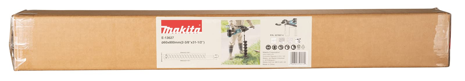 Makita E-13627 Erdbohrer mit Stift 60x800 mm