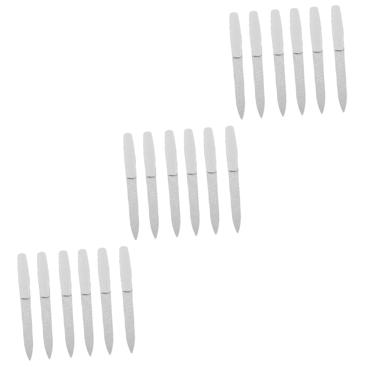 minkissy 18 Piezas lima de uñas de metal bloque de tampón de uñas prácticas limas de uñas esmalte uñas pulidor uñas nail gel herramientas de arte de uñas limas de uñas de acero inoxidable