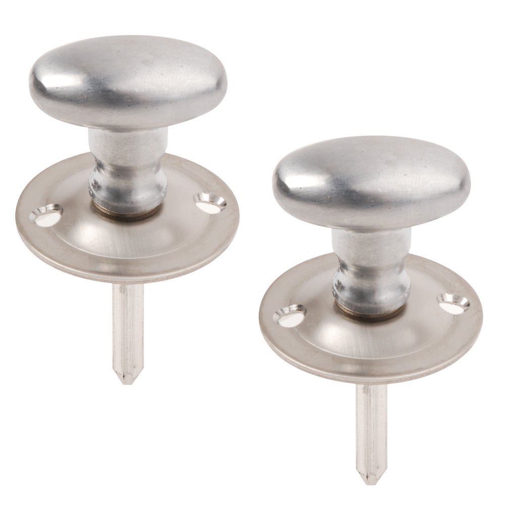 2 x Oval Thumb Turn for Mortice Rack Bolt 30mm Satin Chrome