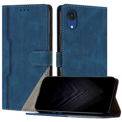 NETANY Étui pour Samsung Galaxy A03 Core, Housse en Cuir PU avec [Protection Antichoc TPU] [Fonction Support] [Porte-Cartes ] Antichoc Magnétique Coque pour Galaxy A03 Core - Bleu