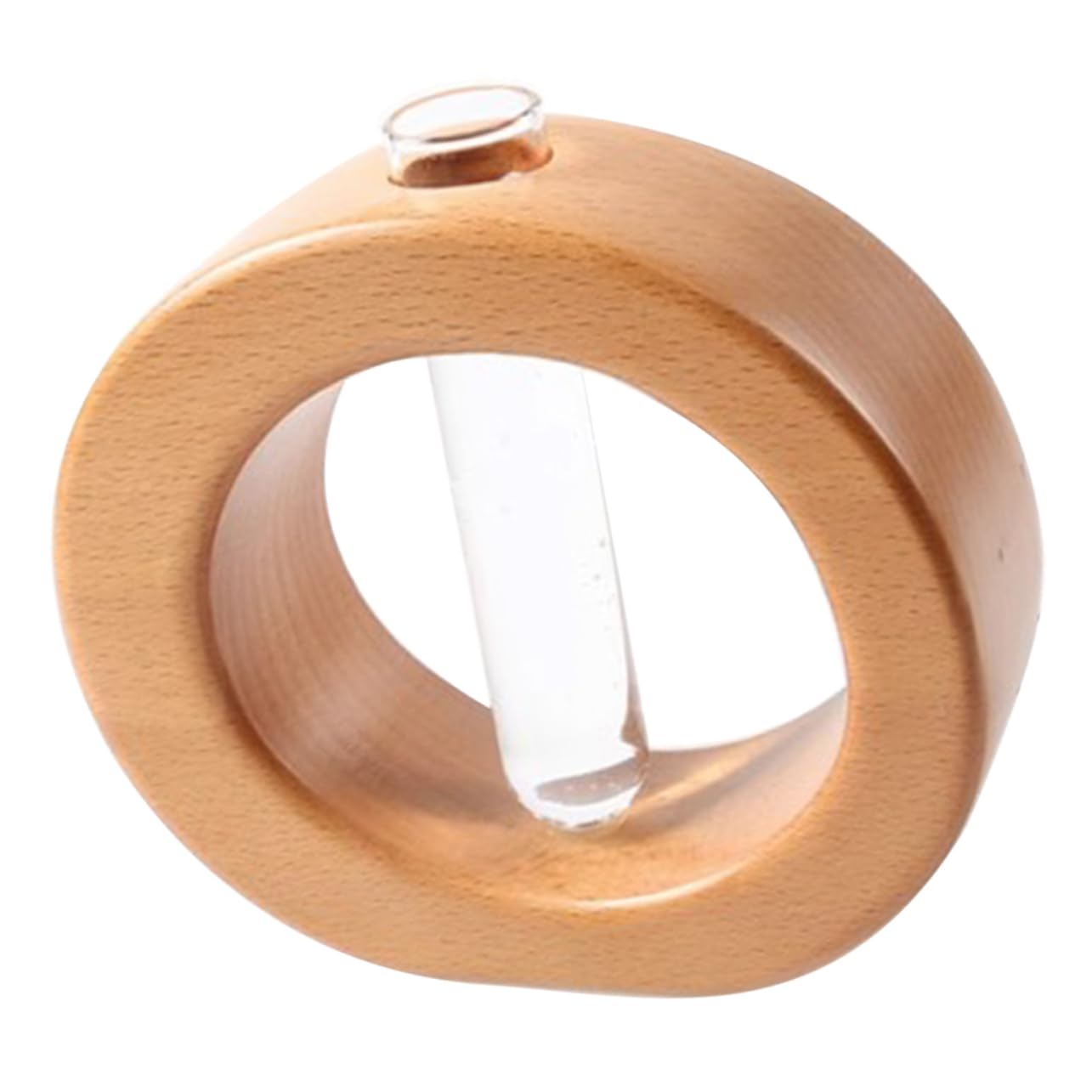 SOLUSTRE 5 Stück Holzständer mit Glasvase für Tischdeko für Blumenarrangements für Zuhause und Büro für Hochzeitsfeiern