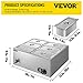 VEVOR 110V 6-Pan Commercial Food Warmer 850W Electric Countertop Steam Table 15cm/6inch Deep Stainless Steel Bain Marie Buffet Large Capacity 6x7 Quart, Silver
