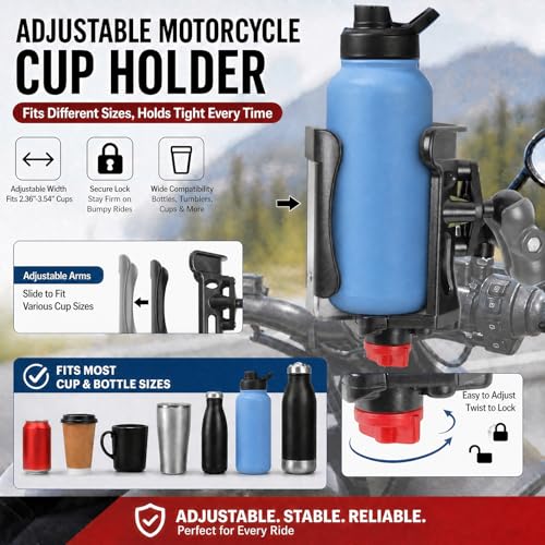 Support bouteille extra large ajustable 6 à 9 cm pour éviter les chutes