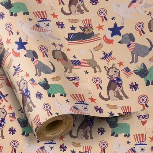 Loveinside 13" Large 250 Years Patriotic Gift Bag, Uncle Sam Red White Blue Design Gift Bag with Tissue Paper for 4th of July, America 250th Anniversary Celebration, 13" x 5" x 10", 1 Pcs