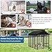 MUTUSHI Outdoor Dog Kennel Cover 10'D x 10'W Black Dog Kennel Replacement Top Cover Waterproof Windproof Anti-UV Compatibe for Multiple Brands of Dog Cages (Without Frame)