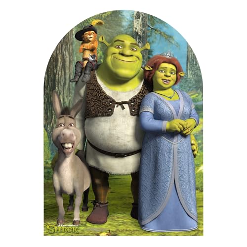 STAR CUTOUTS STSC821 Offical Lifesize Cardboard Cutout Party Decoration & Fun Gift Shrek Fiona Donkey Child Size Stand in Height 134cm
