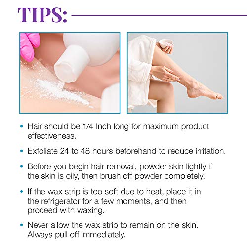 Clean + Easy Ready- To- Use Wax Strips For Facial Waxing, No Heating Required, Great For Unsightly Hair Removal Touch-Ups, 12 Ct. #TOP6