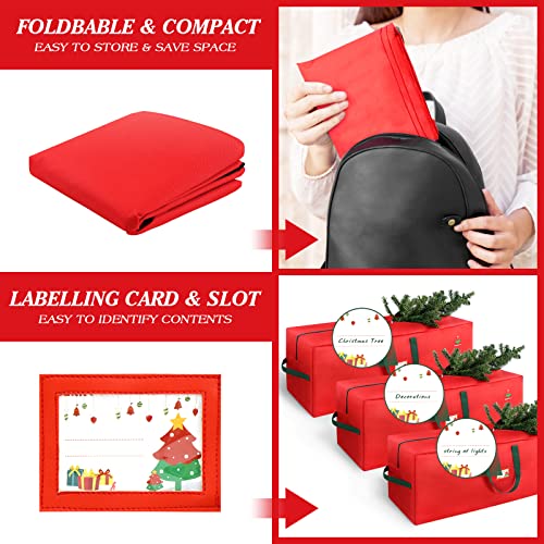 Christmas Tree Storage Bag, 7.5Ft Artificial Christmas Tree Storage Box, Waterproof Xmas Tree Storage Tote, 600D Oxford Material With Durable Handles & Zipper, Protects From Moisture & Dust ( Red ) #TOP4
