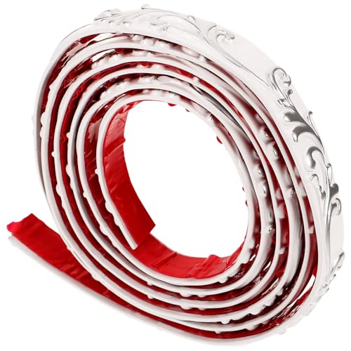 GALPADA Moldura Autoadhesiva Flexible para Esquinas de Pared Tira Selladora de PVC Blanca 2 Piezas 1 Metro Decoración para Marcos de Espejos Puertas y Muebles Acabado Elegante para