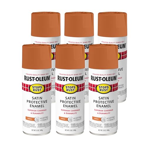Image of Rust-Oleum 369193-6PK Stops Rust Spray Paint, 12 oz, Satin Turmeric, 6 Pack