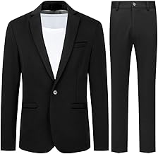 Allthemen Herren Anzug Stretch 2 Teilig Herrenanzug Slim Fit Business Hochzeitsanzug 1 Knopf für Männer
