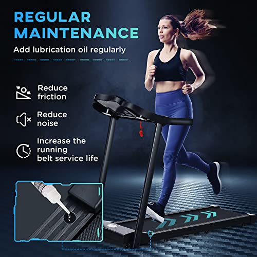 HOMCOM Treadmills for Home, 1-12km/h Walking Running Machine with 110 x 40cm Running Belt, 12 Preset Programs, Wheels and LED Display, for Home Gym Indoor Fitness - Image 4