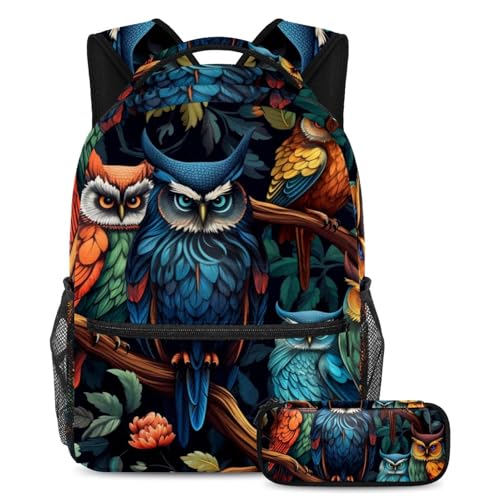 Cartable hibou grande capacité finis les sacs trop petits