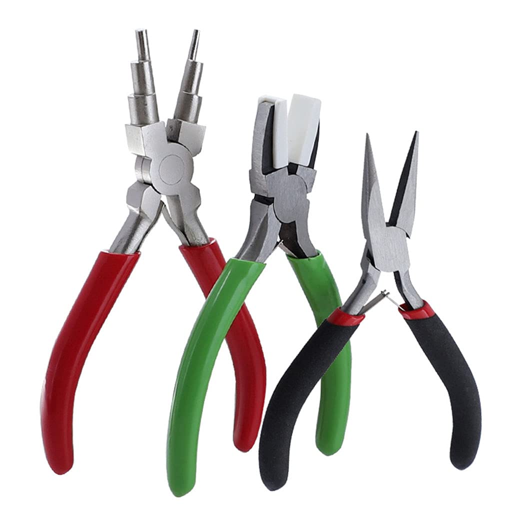 Buxuaaaa Round Nose Pliers & Wire Cutter For Jewelry Repair/Wire Wrapping Jewelry Tools Multiple Fuction Pliers Making Set