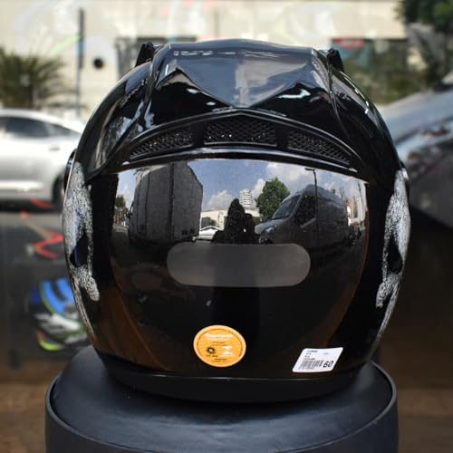 Capacete Justiceiro Aberto Peels Mirage Preto Queixeira Moto (58)