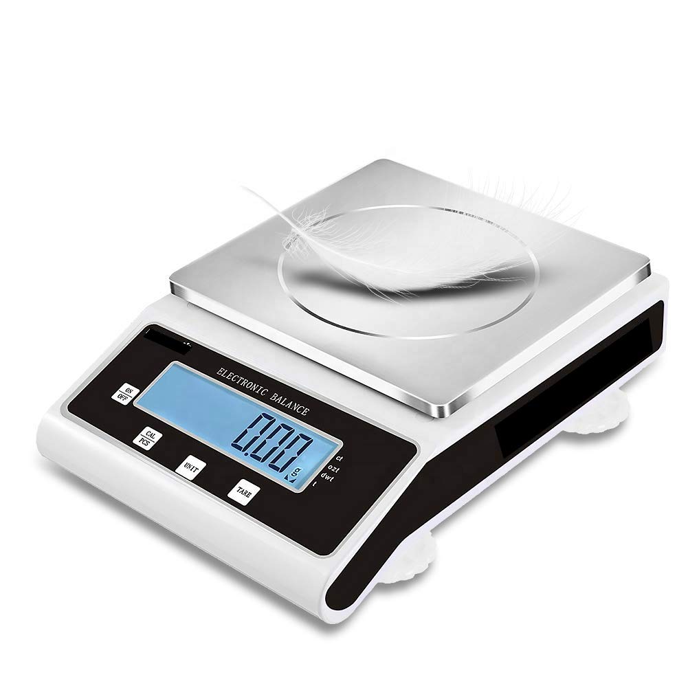 0,1 g Gramm Hochpräzise Digitale Laborwaage, Laboranalysenwaage, elektronische Präzisionswaage für Labore, Laborforschung, Schule, Schmuck (220 V EU/UK/AU-Stecker, 50 Hz, max. 10 kg 0,1 g)