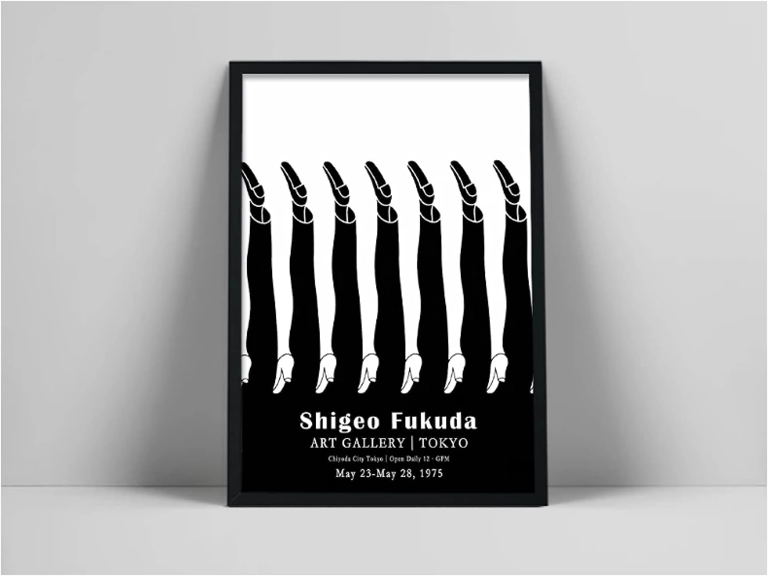 QUMNC Shigeo Fukuda Exhibition Poster Painting Wall Art Pictures Canvas Painting Artwork Art Printing Print Wall Decoration Posters-60X80Cmx1 No Frame Stock