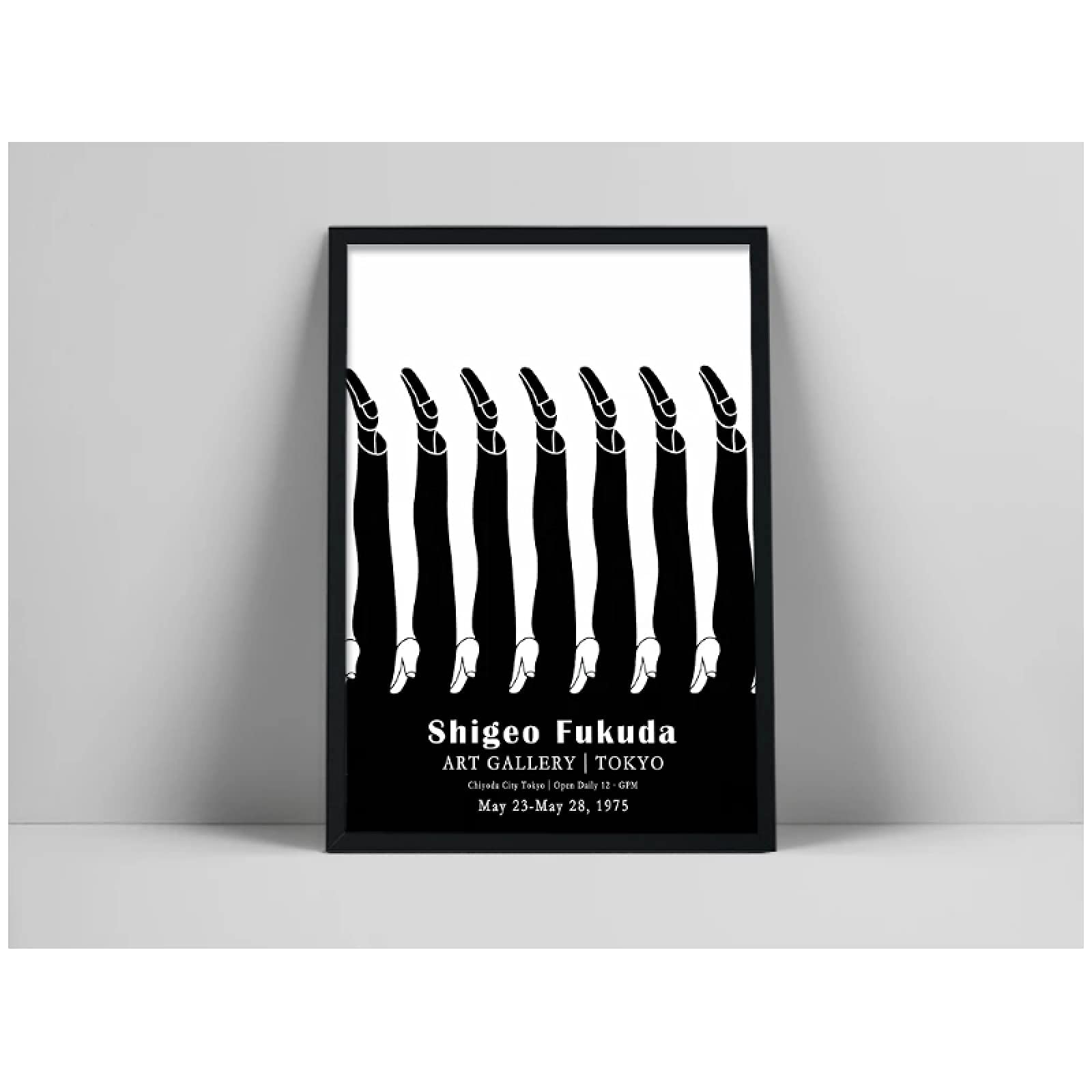 QUMNC Shigeo Fukuda Exhibition Poster Painting Wall Art Pictures Canvas Painting Artwork Art Printing Print Wall Decoration Posters-60X80Cmx1 No Frame Stock