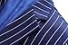 MOGU Men’s Striped Sport Coat – Slim Fit Pinstripe Blazer Suit Jacket for Men, Business Casual Dress Coat Size L Single Breasted Blue