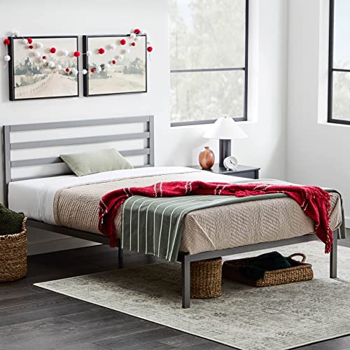 Edenbrook Cassidy Metal Platform Bed Frame with Metal Headboard Box