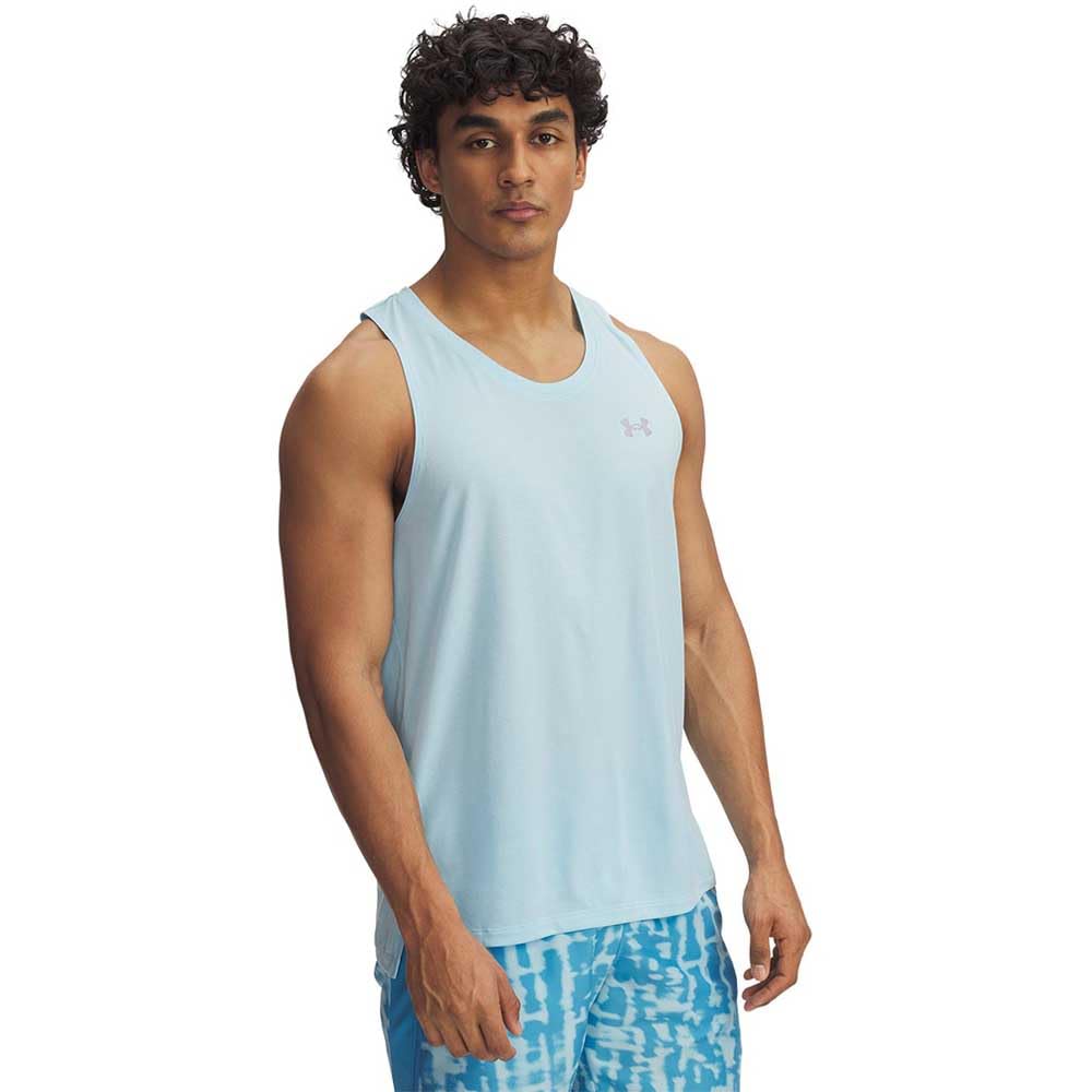 Under Armour Launch Singlet Running Shirt Men - Blue, Size S