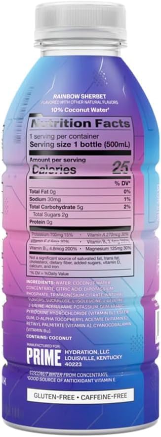 Image of PRIME Hydration Drink, Future Freeze, 16.9 FL oz 500ml (Product Of USA) With 1 Unit Flavourito Kunafa Chocolate 20g Free From DECADENT