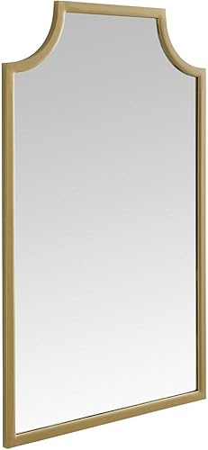 Miniatura 8 de Maykoosh Espejo retro renacimiento, dorado, 38 pulgadas de largo x 24 pulgadas de ancho, marco estilo pagoda, diseño inspirado en Art Deco, espejo